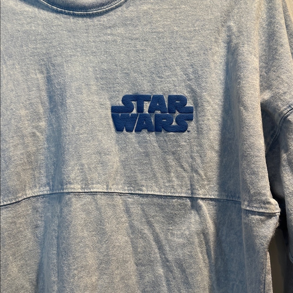 Disney Parks Star Wars Hoth Blue Acid Wash Spirit Jersey Tee Shirt XS - Picture 6 of 8